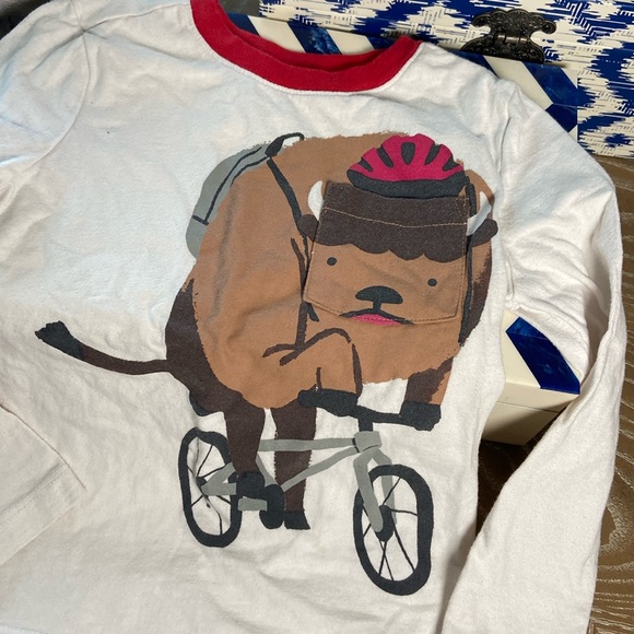Toddler Boy Old Navy Bull With School Backpack & Bicycle Tee - Picture 2 of 6